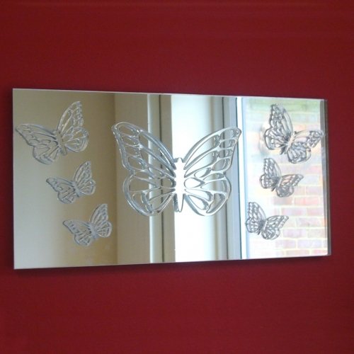 Super Cool Creations Butterfly Mirror on Mirror - 60cm x 40cm