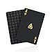 BIERDORF Diamond Waterproof Black Playing Cards, Poker Cards, HD, Deck of Cards (Black Diamond)