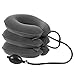 Cervical Neck Traction Device, Inflatable Cervical Pillow with Collar Adjustable for Home Use, Inflatable Spine Alignment Pillow+Back Scratcher (Grey)