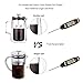 BNUNWISH French Press Coffee Maker, Double Wall Vacuum Insulated Thermal Borosilicate Glass, 4 Level Filtration System with No Grounds, 34 Oz, 1000ML