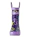 OAKI Kids Rubber Rain Boots Easy-On Handles, Purple Unicorns, 7T US Toddler