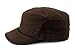 NYFASHION101 Fashionable Solid Color Unisex Fitted Army Military Cadet Cap, Brown, L
