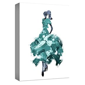 Canvas Wall Art Abstract Elegant People Painting Artwork for Home Prints Framed - 12x18 inches