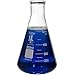Glass Erlenmeyer Flask Set with Magnetic Stir Bar - 4 Sizes - 50, 150, 250, and 500ml, Boro. 3.3 Glass, Heavy Duty Rim, Thick Wall, Karter Scientific 233U2