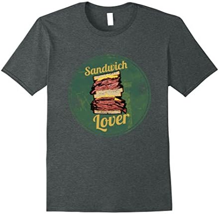 Mens Awesome sandwich lover T-shirt 2XL Dark Heather