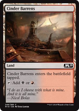 Magic: The Gathering - Cinder Barrens - Core Set 2019