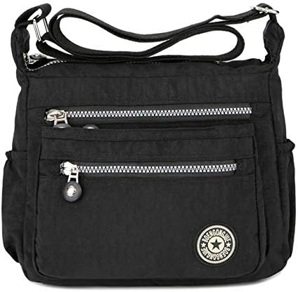 Women’s Casual Multi Pocket Nylon Messenger Bags Cross Body Shoulder Bag Travel Purse