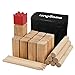 Kubb Yard Game Outdoor Backyard Lawn Beach Toss Game Premium Set for Kids & Adults Hardwood Vikings Game Family Game with Carrying Bag