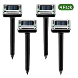 4 Pack Animal Stopper Solar Splikes Outdoor