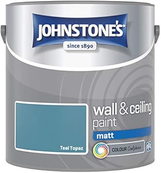 Johnstones No Ordinary Paint Water Based Interior Vinyl Matt Emulsion Teal Topaz 2 5 Litre Amazon Co Uk Diy Tools