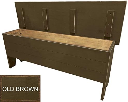 Sawdust City Bench Seat with Storage 4' Long (Old Brown)