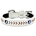 MLB Classic Leather Baseball Dog Collar