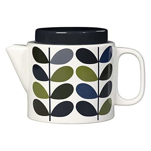 Orla Kiely Ceramic Tea Pot, Stem Print, White