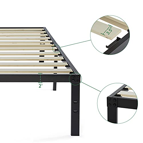 Twin XL Bed Frame 16 Inch, NOAH MEGATRON Heavy Duty Bed Frame with