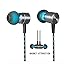 Earphones,Magnet Attraction In-Ear Earbuds Heaphones headset with Mic Microphone Stereo Bass with 3.5mm Jack (Green)