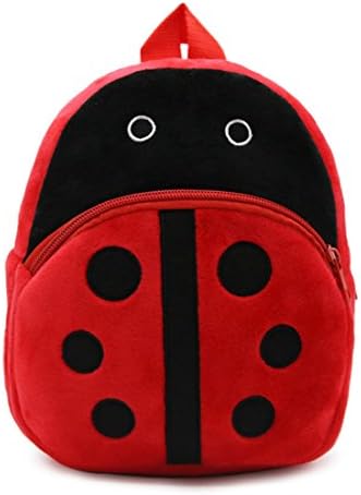 Toddler Schoolbag Plush Backpack Baby Shoulder Bag (ladybug)
