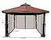 ALISUN Universal 12' x 12' Gazebo Mosquito Netting (Brown)