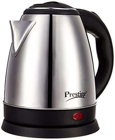 Prestige Electric Kettle Steel 1.5L Electric Kettle With Concealed Element And Detachable Powerbase,Deep Black