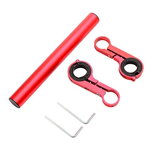 niceEshop Bike Bracket Handlebar Extension Headlight Camera Mount Bicycle Handlebar Extender with Aluminum Alloy Bracket Flashlight Headlamp, Speedometer Extension Installation Space Saver