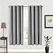 BALICHUN 2 Panels Blackout Curtains Thermal Insulated Grommets Darkening Drapes for Bedroom/Living Room (Space Grey, W52 x L63)