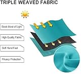 DWCN Turquoise Blackout Curtains 46x72 Eyelet Panels Bedroom Living Room view 3
