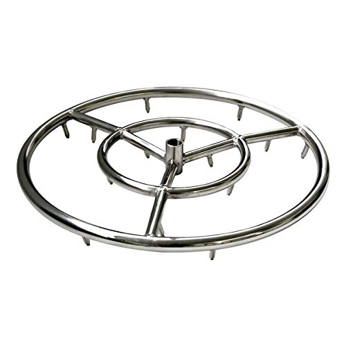 Skyflame 24Inch Round Stainless Steel Fire Pit Jet Burner Ring, High