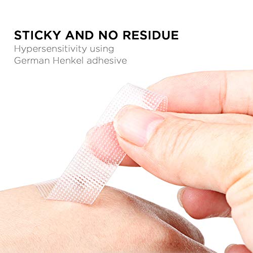 Sensitive Skin Adhesive Tape 6 Rolls, Echeer Flexible Clear Plastic First-Aid Tape Transparent Medical Tape for Finger Waist Elbow Ankle Support