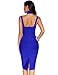 meilun Womens Sleeveless Bodycon Dress Bandage Straless Dress (L, Blue)