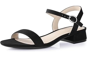Ankis Women Nude Black White Sandals for Women Low Heel 1 Inch Dressy Sandal Ankle Strap Open Toe Block Short Heeled Summer Classic Comfortable Graduation Holiday Party Casual Flat Shoes 2025