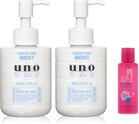 【Amazon.co.jp限定】 UNO(ウーノ) 【医薬部外品】スキンケアタンク (しっとり) メンズフェースケア 男性用化粧水+おまけ(シーブリーズ デオ&ウォーターミニボトル(マリンフローラル)) 2個セット限定品 セット 160ml×2個+おまけ