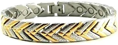Herringbone ~ Titanium Magnetic Therapy Bracelet - Size 6.0" 6.5" 7.0" 7.5" 8.0" 8.5" 9.0" (6.0 Inch)