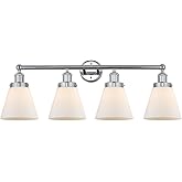 Innovations Lighting Cone - 4 Light Bath Vanity in Modern Style-10 Inches Tall and 33.5 Inches Wide-Polished Chrome Finish-Ma