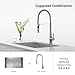 Kraus KPF-2730SS Modern Crespo Single Lever Commercial Style Kitchen Faucet with Flex Hose, Stainless Steel