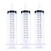 6 Pack 150ml Syringes, Large Plastic Garden Indutrial Syringe, Great for Scientific Labs, Measuring, Watering, Refilling, Filtration Multiple Uses
