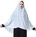 Women's Elegant Modest Muslim Islamic Ramadan Soft Lightweight Jersey Hijab Long Scarf, White, M