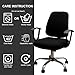 Unimore Office Chair Covers 2 Piece - Decorative Computer Chair Covers Stretch Universal Rotating Chair Slipcover (Black)