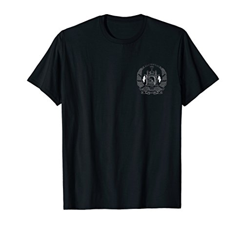 Afghanistan T-Shirt Afghan Flag Symbol Metallic