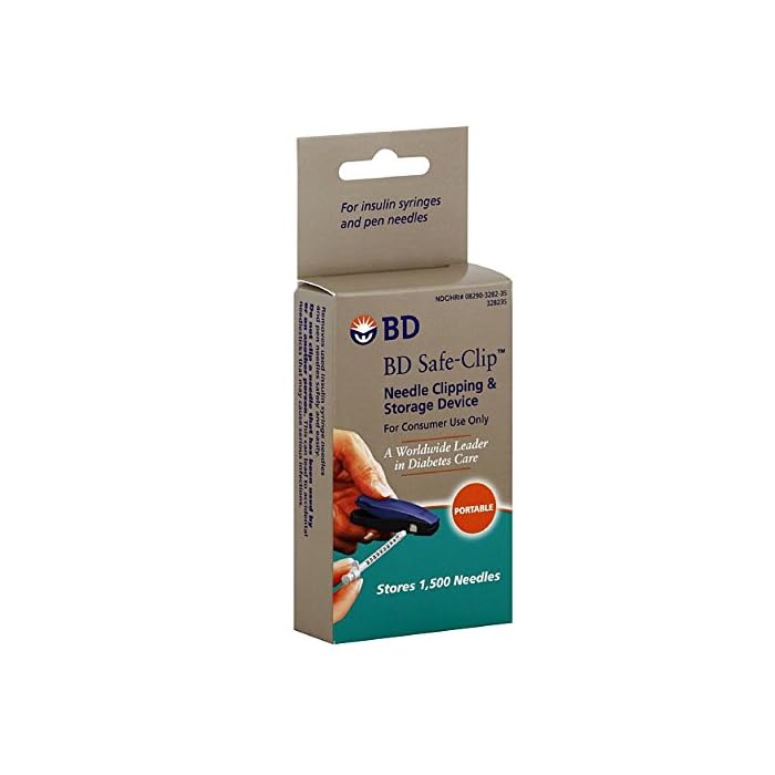 Invacare Safe-Clip Insulin Syringe Needle Clipper, Pack of 3