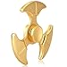 Aluminum Metal Golden Fidgets Spinner Toy, Christmas Holiday Gift, Anti-Anxiety Hand Tri-Spinner for Thanksgiving, Beruth Stress Reducer Relief, Increased Focus, Perfect for Autism ADD and ADHD Kids