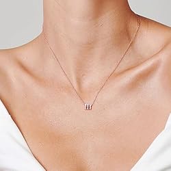 MONOOC Tiny S Letter Necklace, 14k Gold Plated