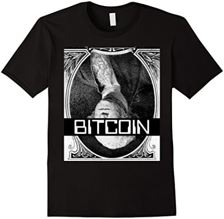 Mens Crypto Cryptocurrency Blockchain Bitcoin T-Shirt Medium Black