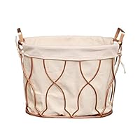 XIANWEI Storage Basket Wrought Iron Frame Storage Box Simple Fabric Storage Box Portable (Size : 37x30x30cm)