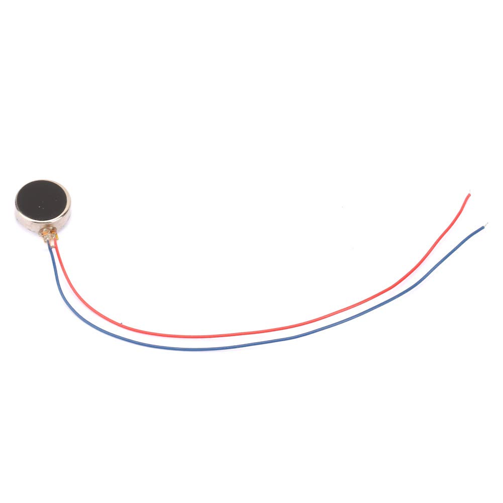 Vibrating Motor Mini, 5pcs DC 3V 80mA Pager and Cell Phone Coin Flat Vibrating Micro Waterproof Miniature Motor DC Brush Motor for Mobile Phones, Pager, Electronic Vibration Equipment (34MM)