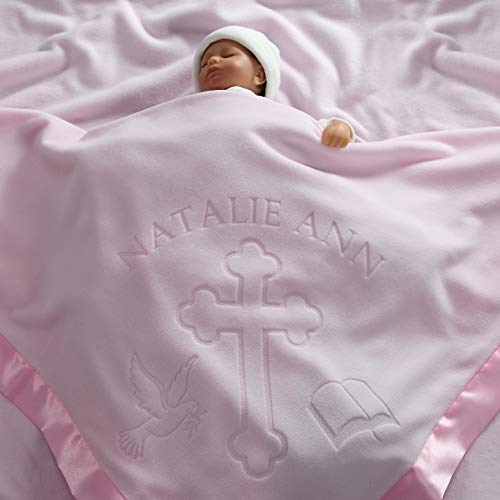 Custom Catch Personalized Baptism Baby Blanket Gift Girl Name for