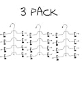Richards Homewares - 4 Tier Trouser/ Skirt Chrome &amp; Black Vinyl Hanger, 3/Pk (Kitchen)