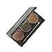 CCbeauty 3 Color Eyebrow Powder with Brush and Mirror Kit Eyebrow Concealer Cream Waterproof Brow Makeup Contour Palette,Dark Brown
