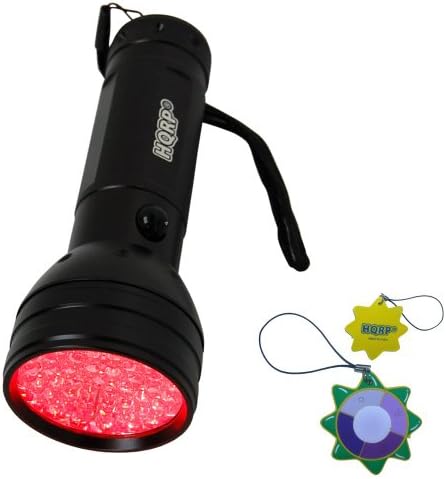 HQRP Professional Powerful Red 51 LED Flashlight for Hedgehogs Watching / Late Night Checks Hedgie plus UV Meter