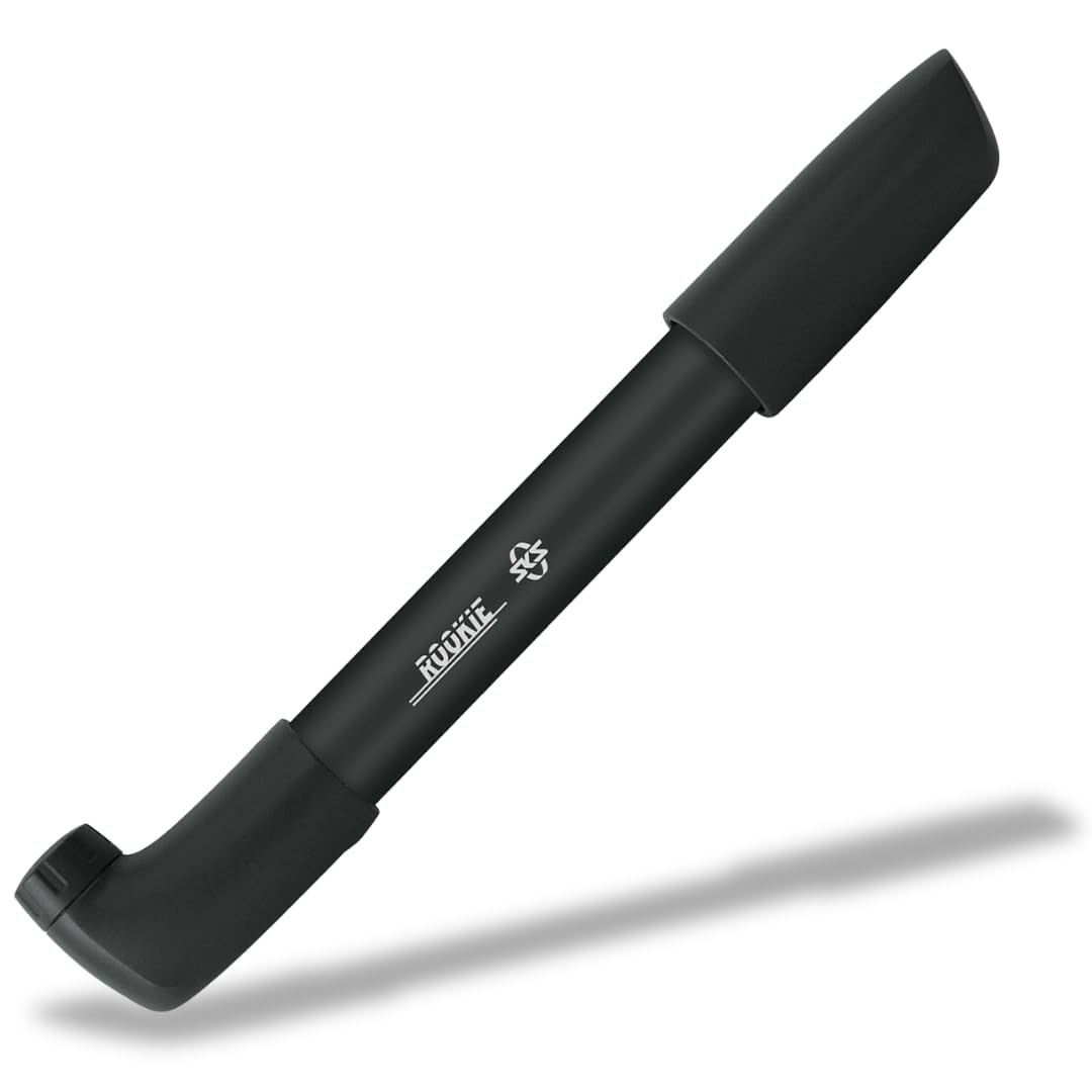 SKS GERMANY ROOKIE 1 (225-240 mm) air pump, bicycle pump (suitable for all valve types, O-ring technology for immediate pressure build-up, can be mounted on the luggage rack), Black