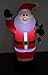 4 Foot Tall Lighted Christmas Inflatable Santa Claus with Candy Cane Yard Art Decoration