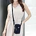 Casual Water Resistant Nylon Waist Bag Security Pack Crossbody Phone Pouch for 6 inch Cell Phones(Black)